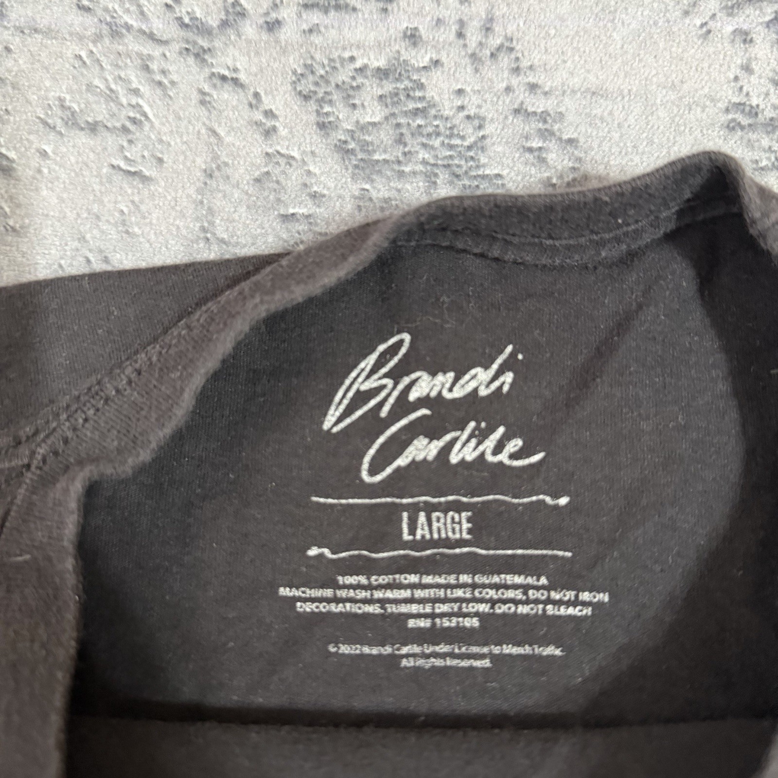 Brandi Carlisle Adult Unisex Carlile Print Black Short Sleeve Crew Neck TShirt L