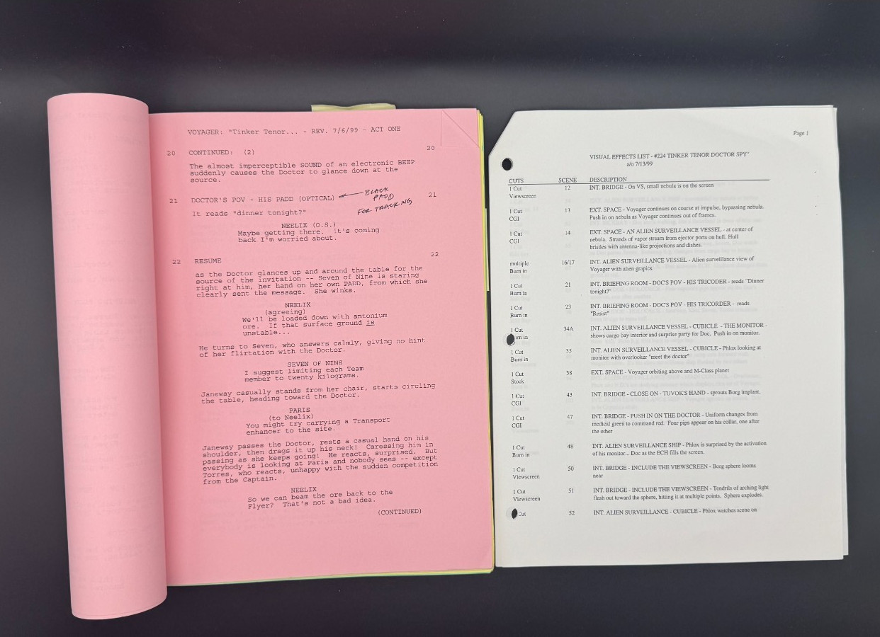 Star Trek Voyager Script LOT Annotated +PRODUCTION Docs +COA -S06E04 GENUINE