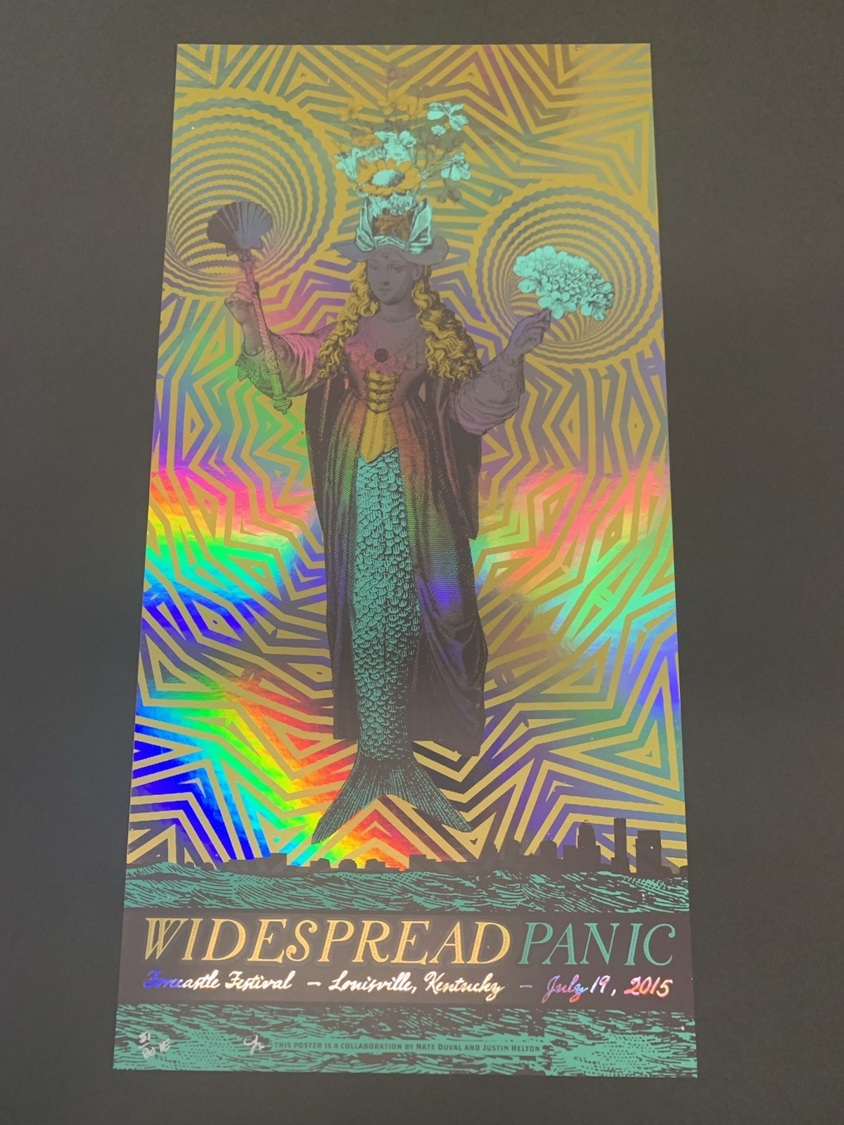 Widespread Panic Poster 7/9/ 2015 Louisville Kentucky Signed & Numbered FOIL