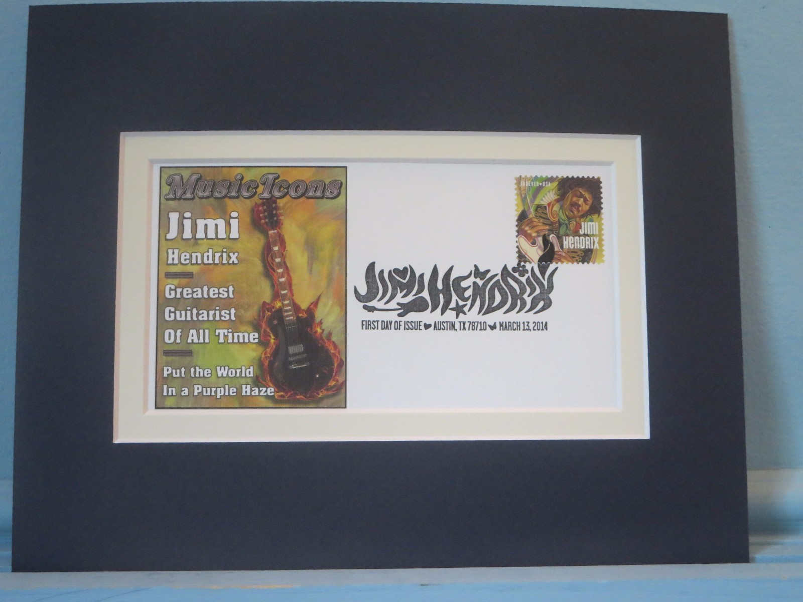 Jimi Hendrix and the First day Cover of his own stamp