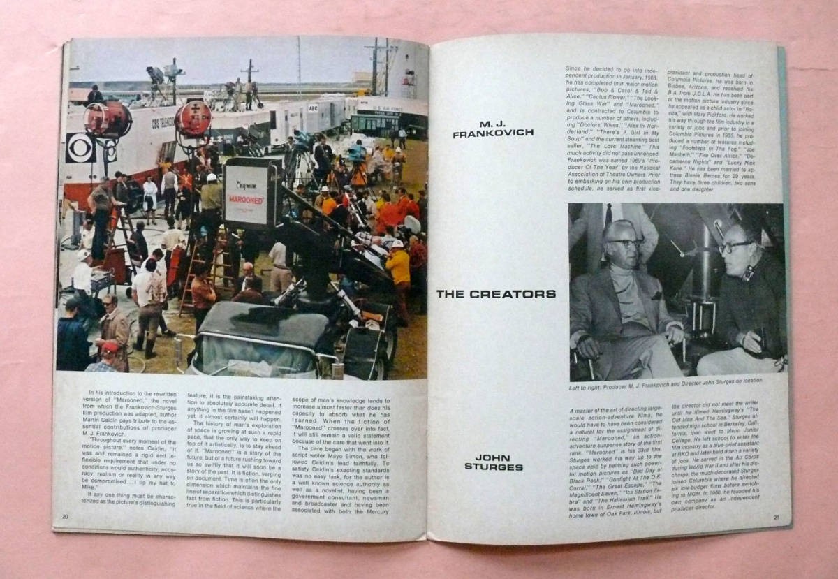 Pamphlet (English version) Gene Hackman Marooned directed by John Sturges From