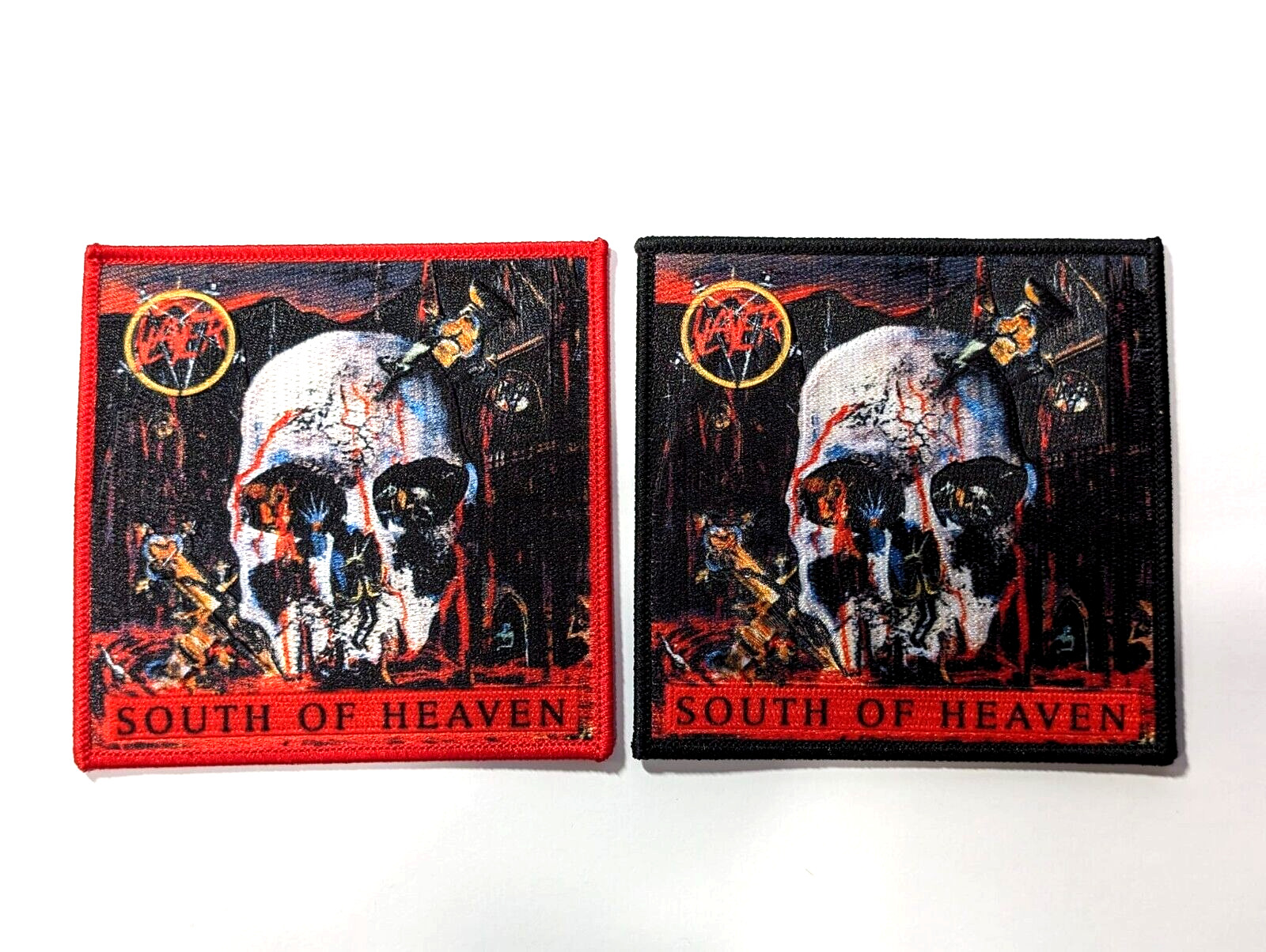 Slayer ‘South of Heaven’ Woven Patch Heavy Metal Emblem Embroidered Music badge