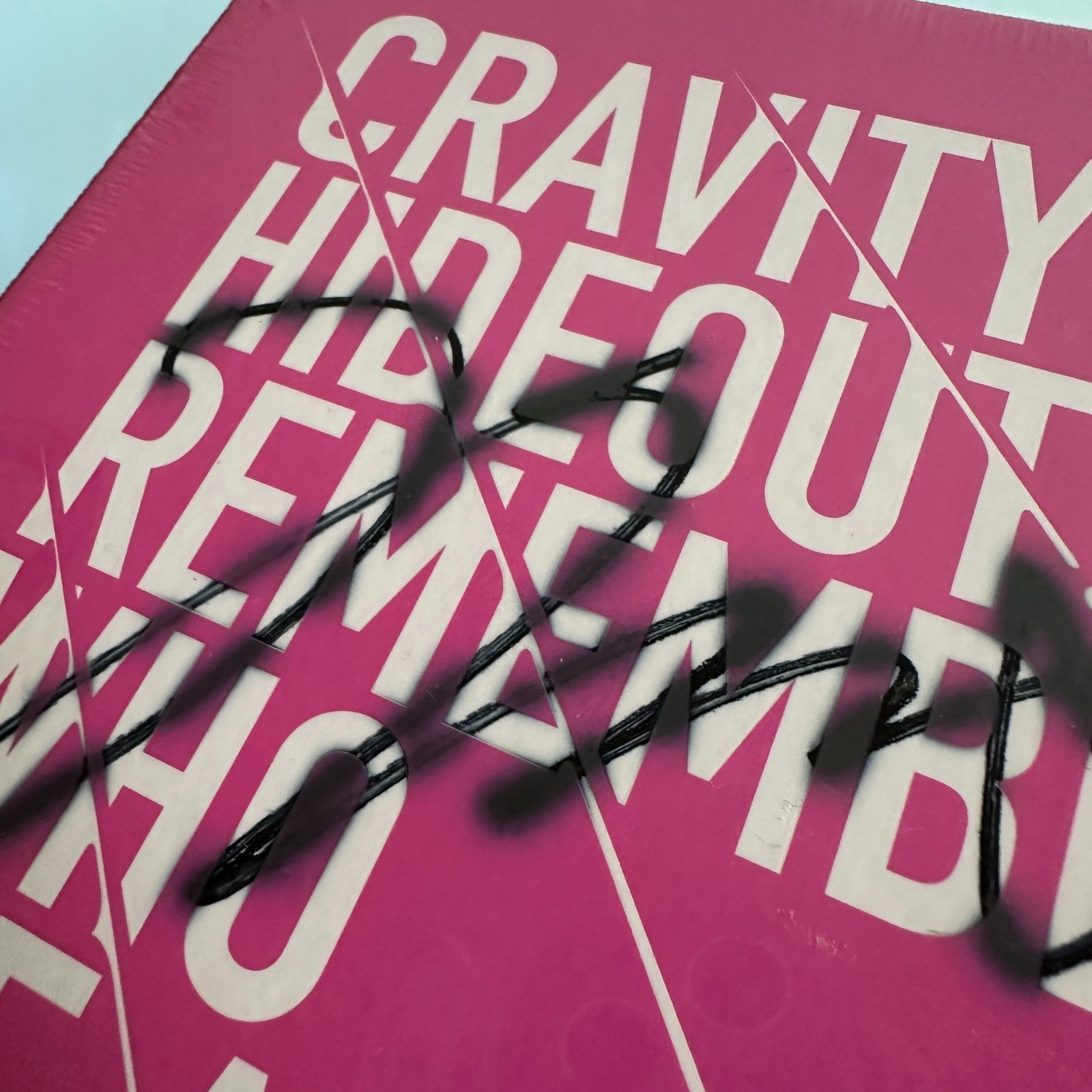 CRAVITY HIDEOUT: REMEMBER WHO WE ARE VER 1 WONJIN HAND SIGNED AUTOGRAPHED