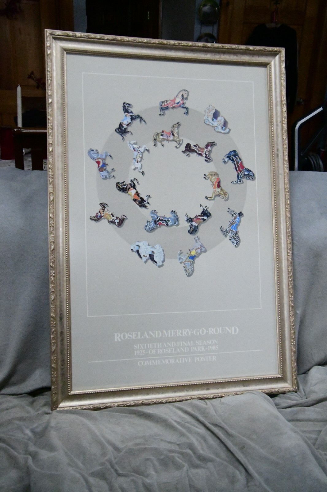 Roseland Merry Go Round Commemorative Poster 1925-1985 Framed