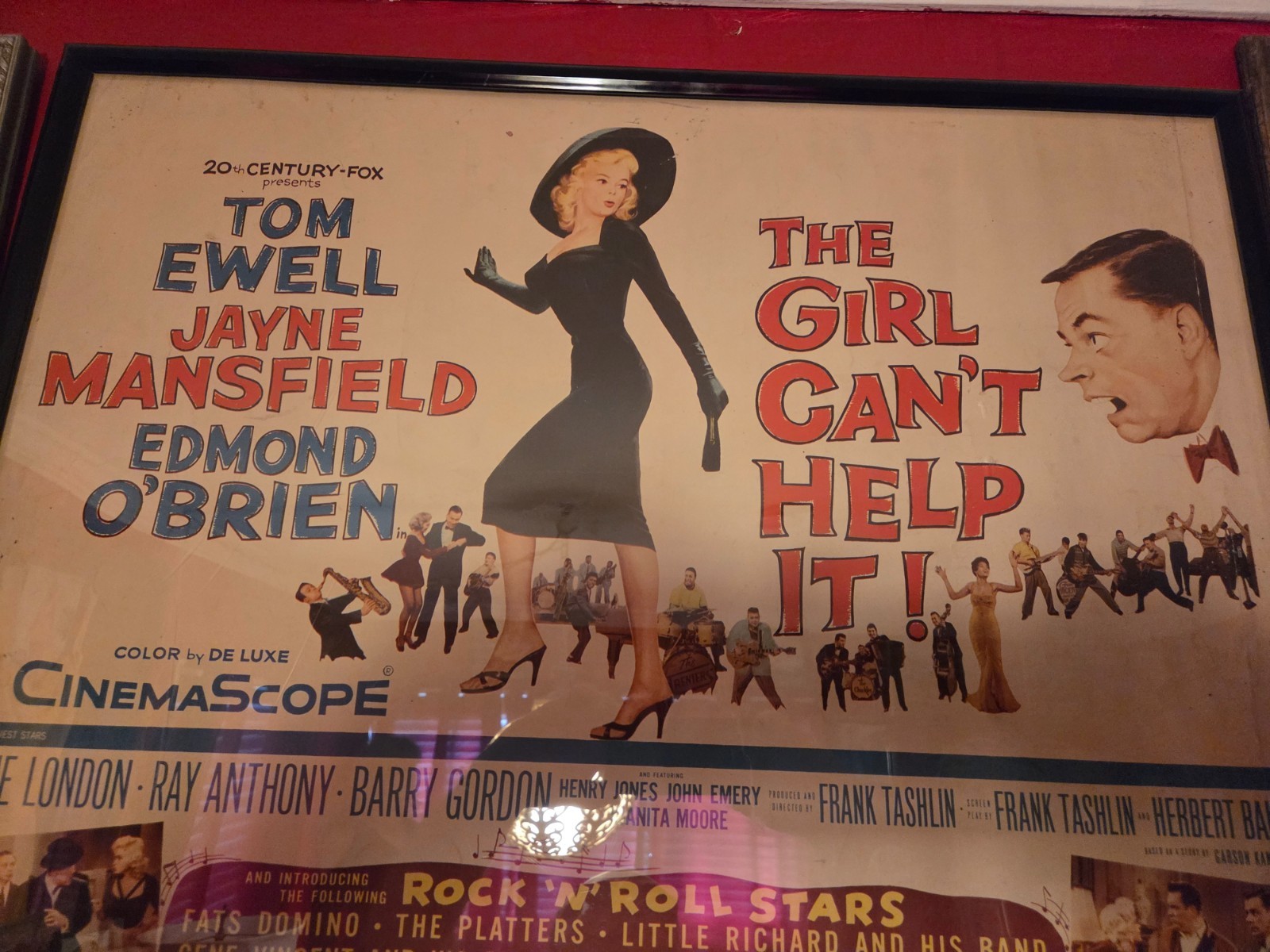 Jayne Mansfield Original 1956 Half Sheet Framed 22 X 30 Black W/Poly Glass