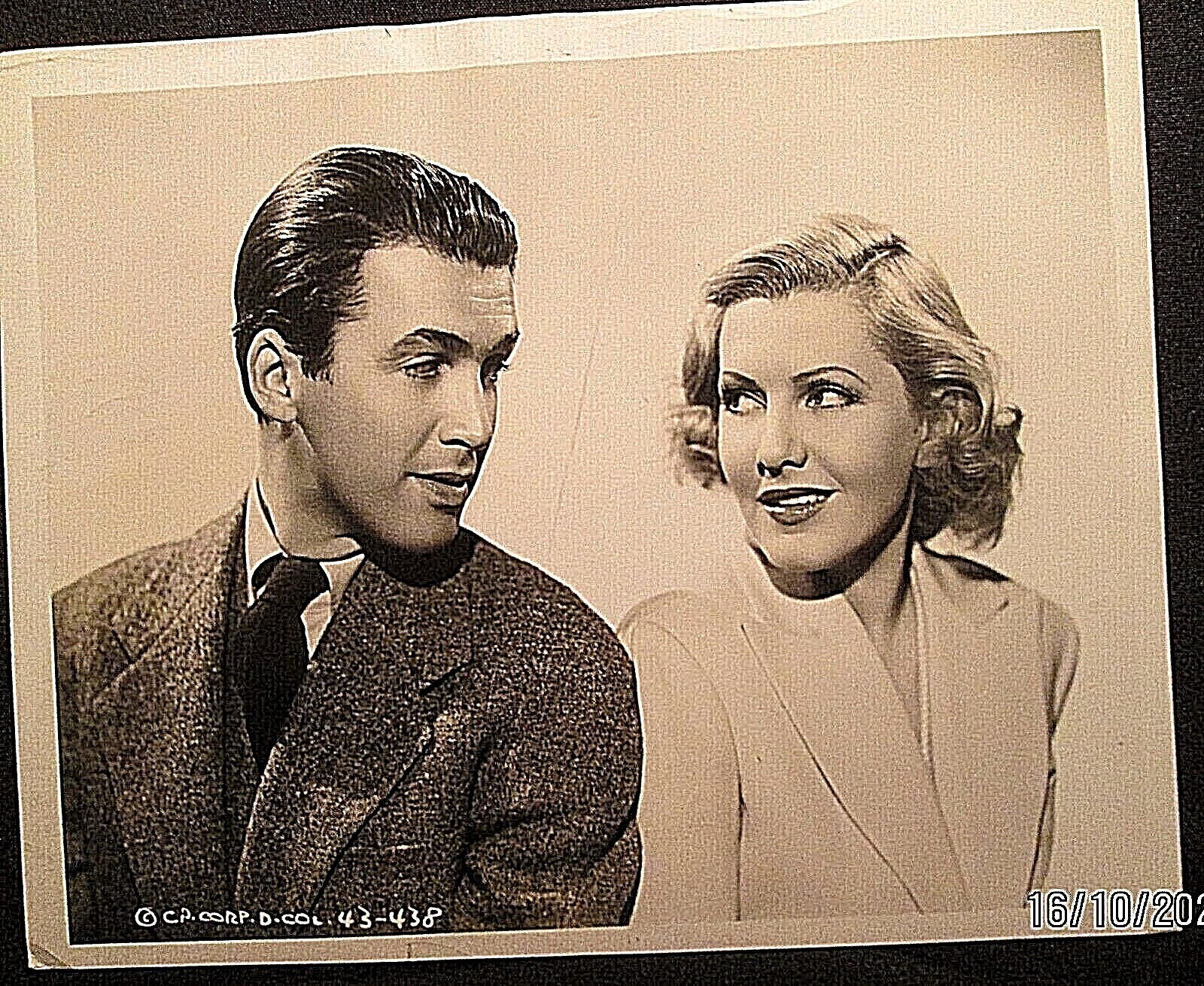 JAMES STEWART,JEAN ARTHUR (MR.SMITH GOES TO WASHINGTON) PUBLICITY PHOTO