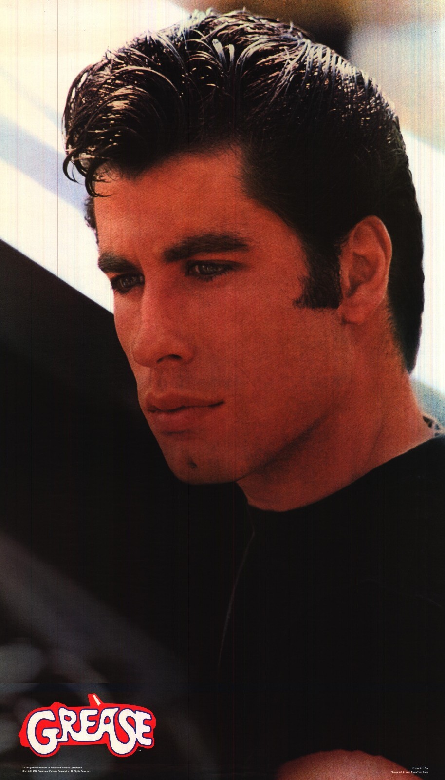 MOVIE POSTER~Grease 1978 Vintage Original John Travolta as Danny Zuko 22×37 NOS~