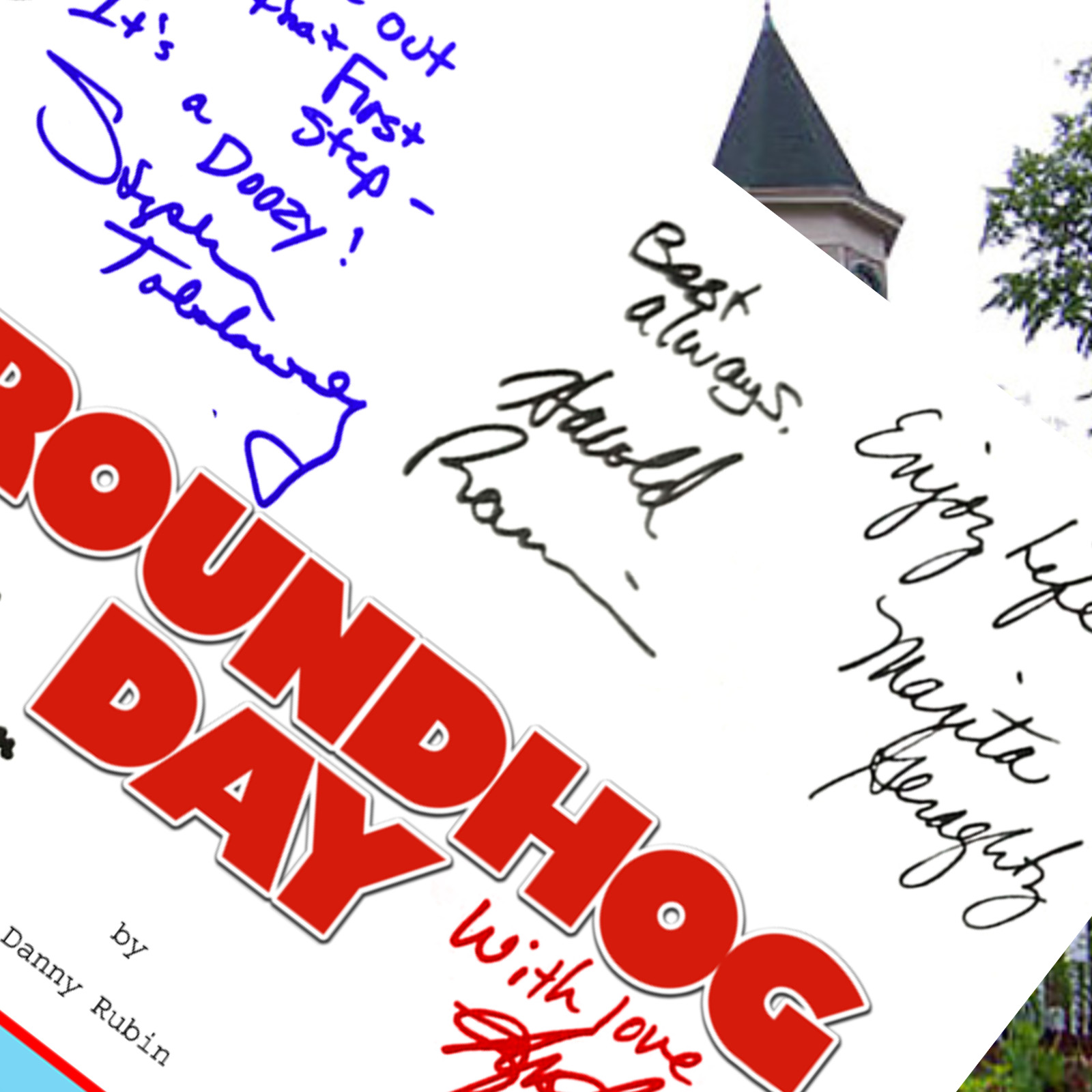Groundhog Day Script Cast Signed Autograph Reprints & 8x10in Signed Reprint Pic