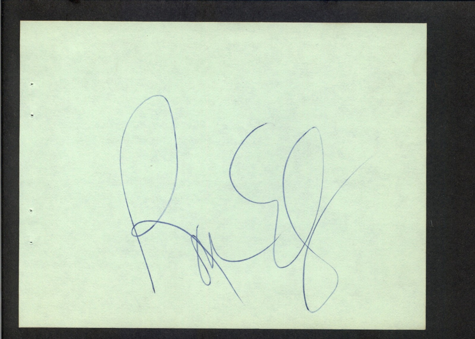 Ron Ely – Signed Autograph Book Page – Tarzan – Doc Savage – Night of the Grizzl