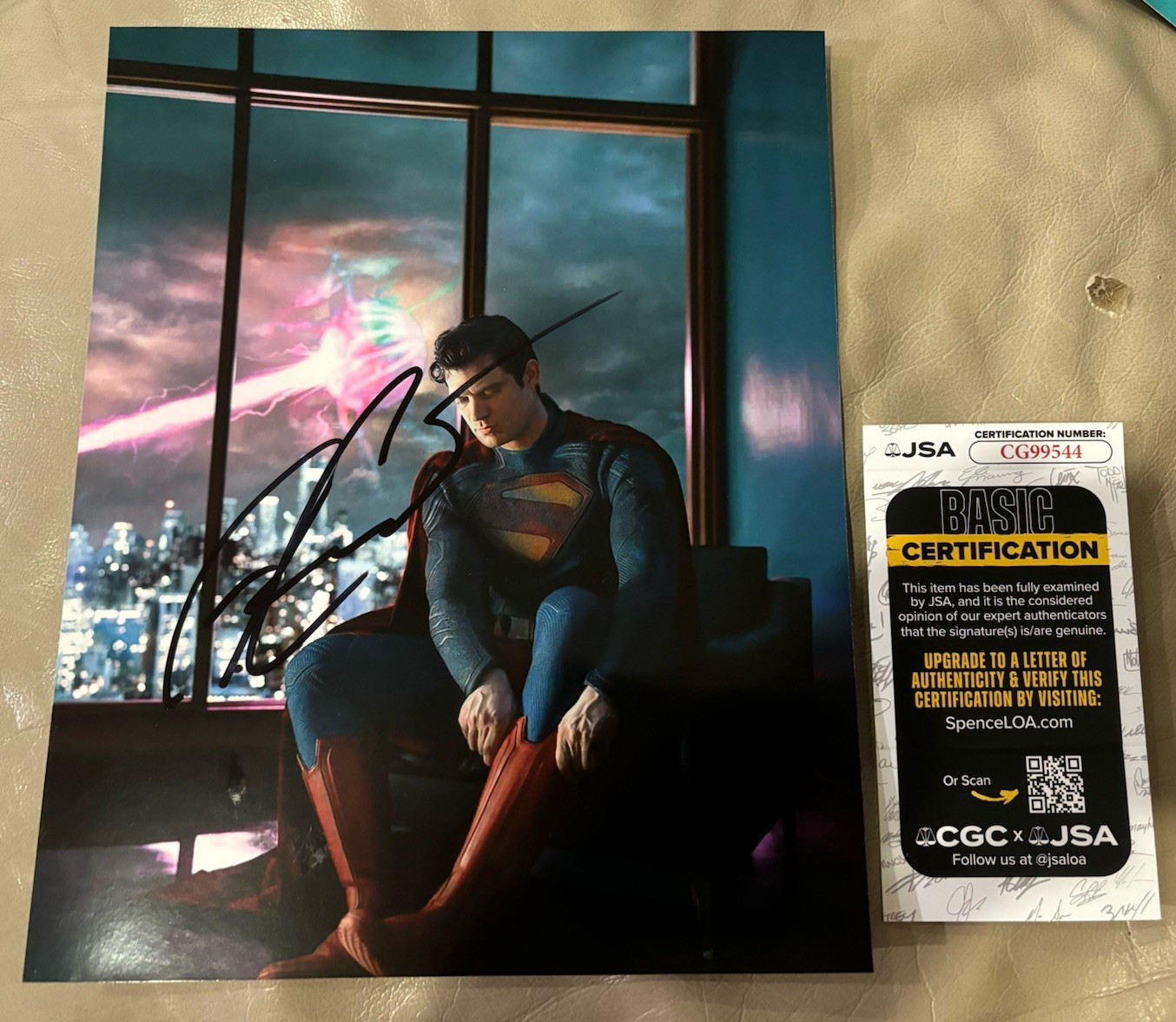 Superman 8×10 Photo Signed by David Corenswet W/JSA Authentication James Gunn