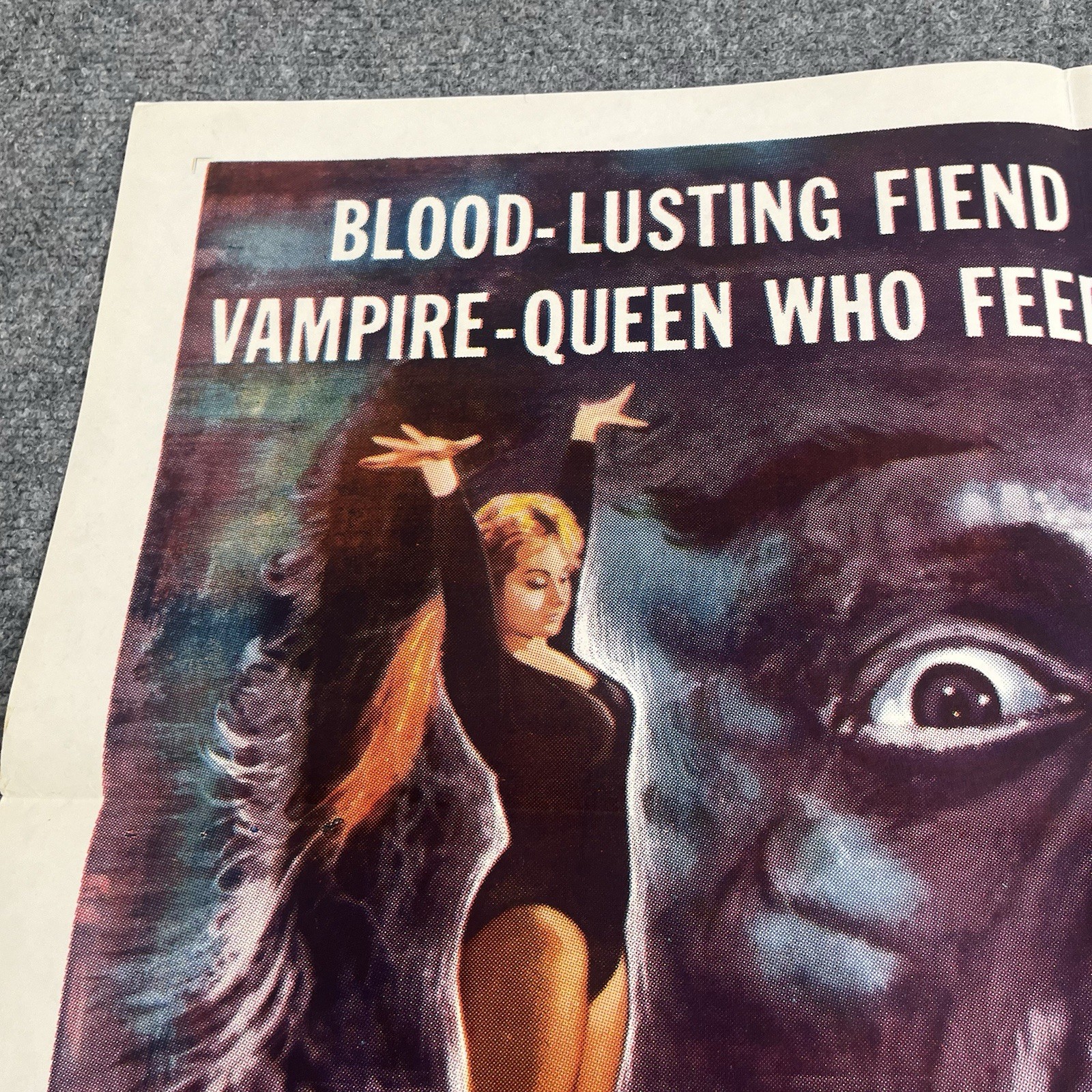 VTG 1960 The Vampire and the Ballerina Horror Movie Poster 27×41 United Artists