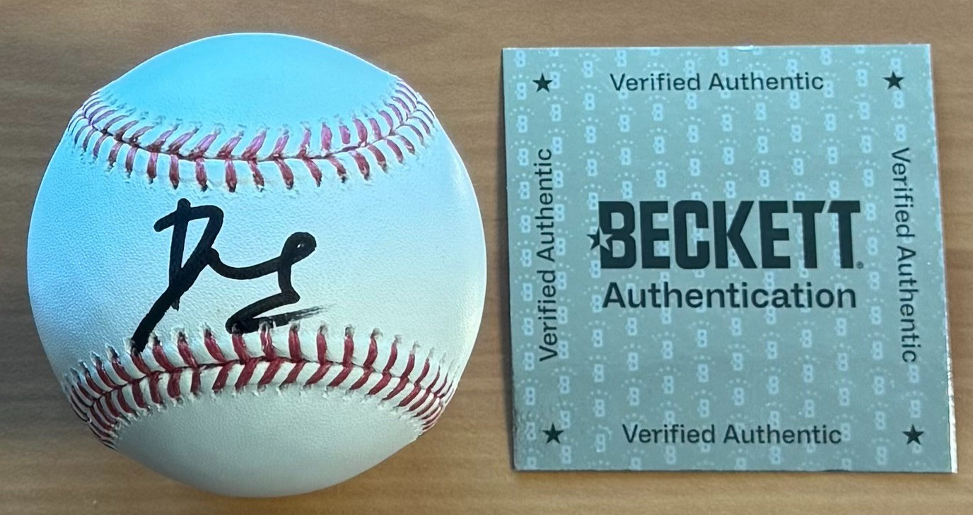 Damson Idris F1 Signed Autographed ROMLB Baseball Beckett COA Formula 1 Movie JP