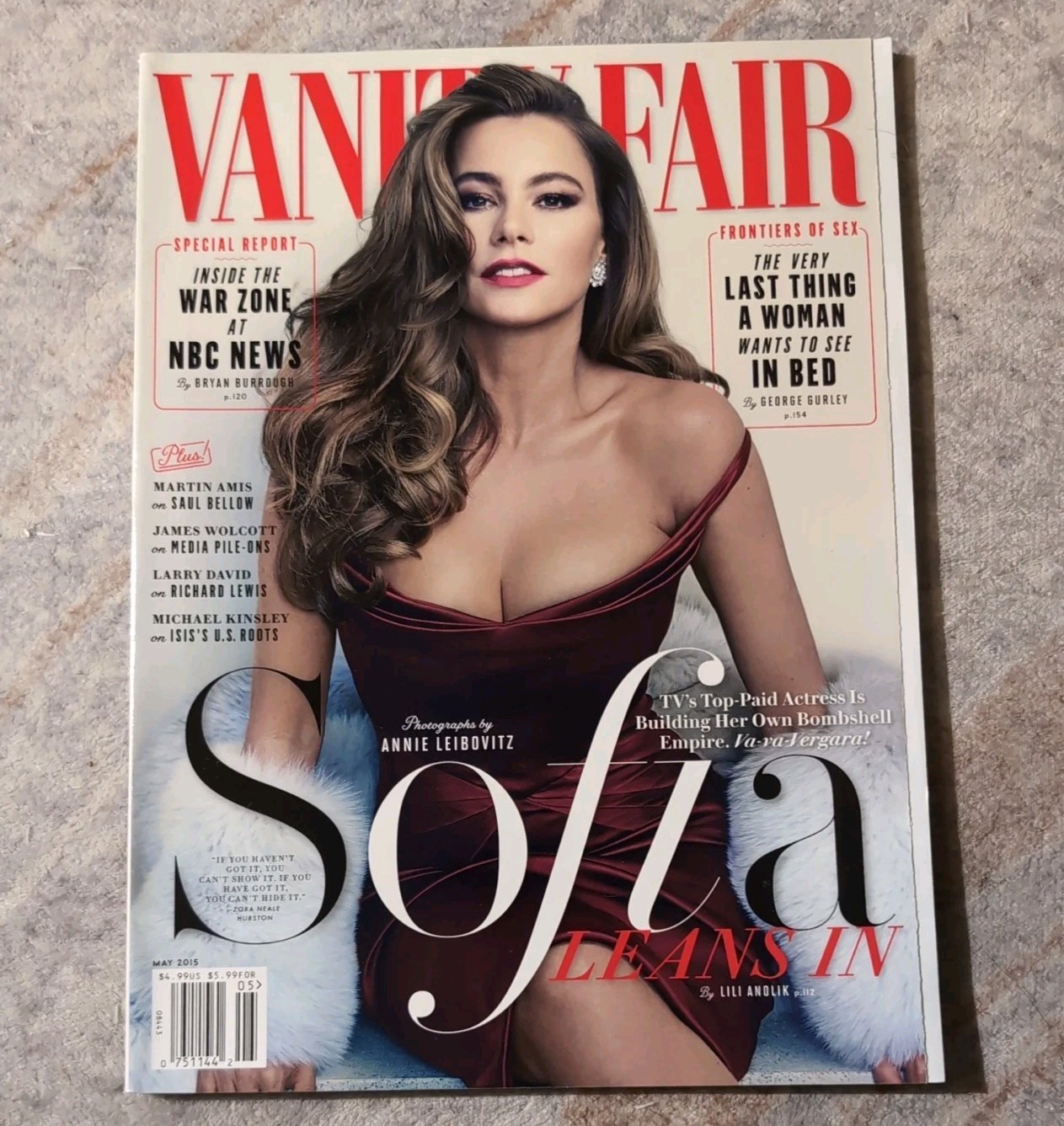 2015, Sofia Vergara, “Vanity Fair” Magazine (No Label) Scarce / Vintage