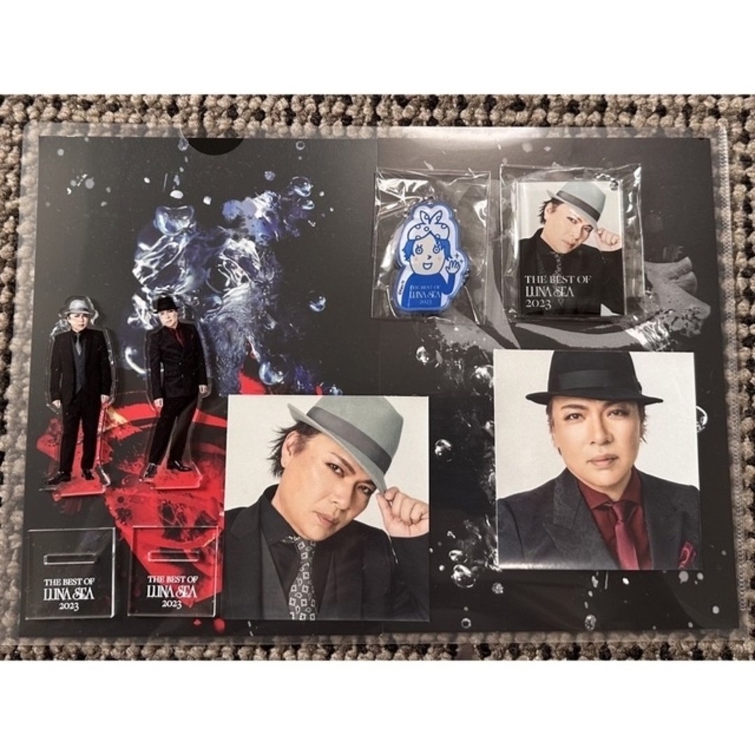 LUNA SEA Shinya 6pc Set Acrylic Stand Keychain Sticker Best of 2023 Japan Merch