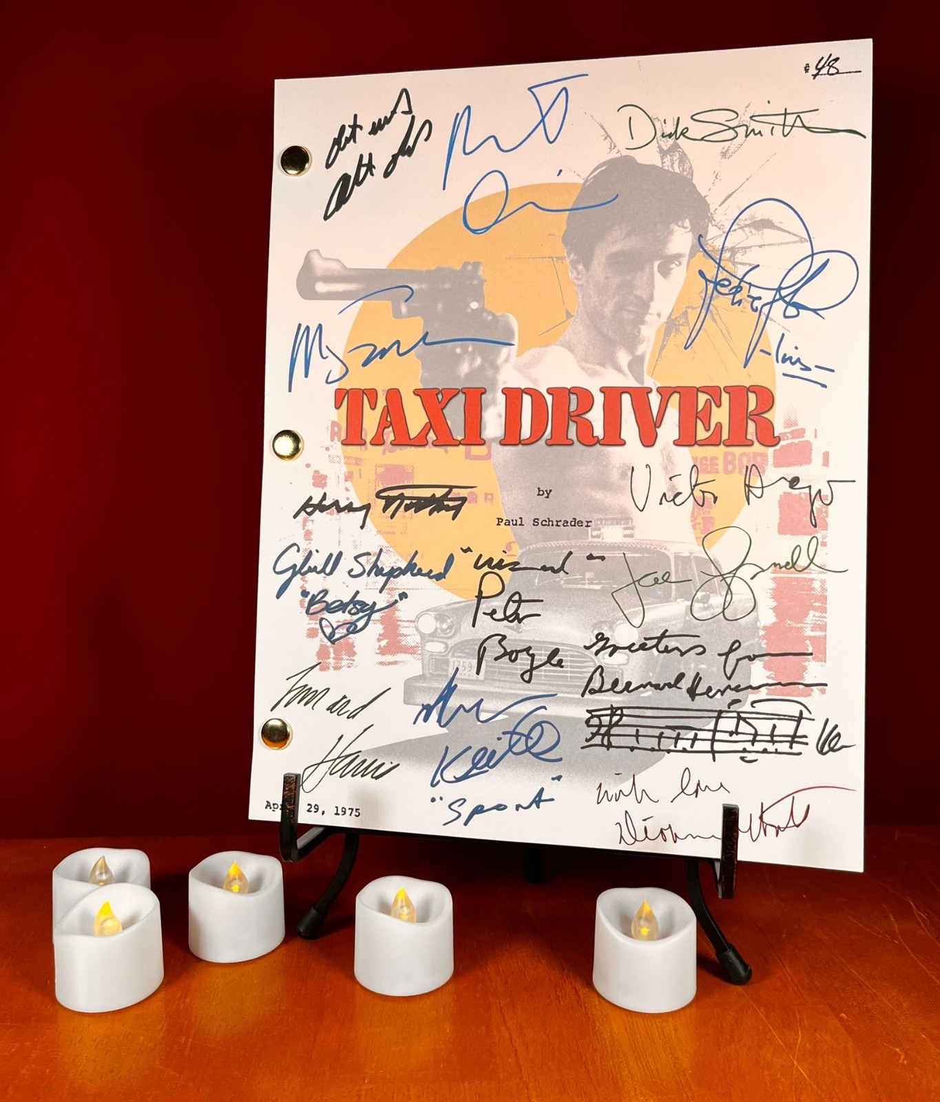 Taxi Driver Script Signed- Autograph Reprints- Robert De Niro- New York- Cover 2