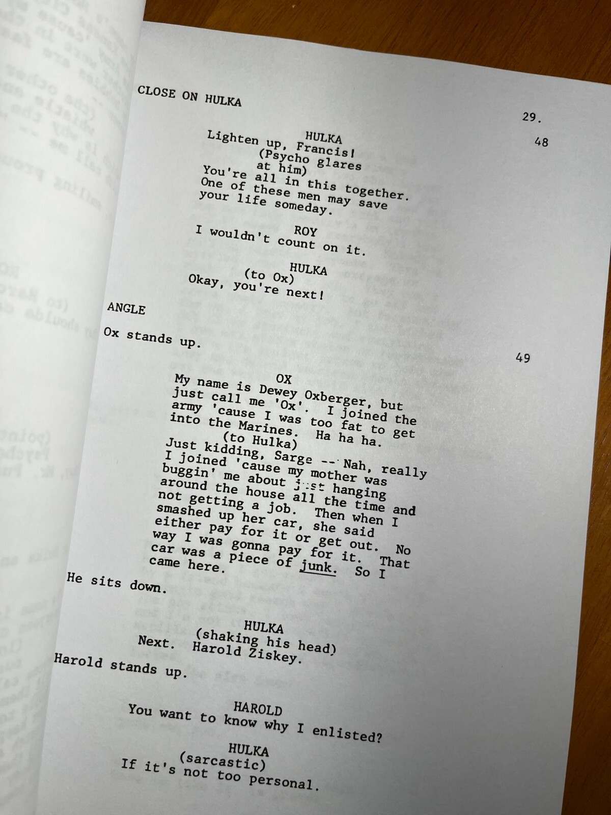 Stripes Script Signed- Autograph Reprints- 125 Pages