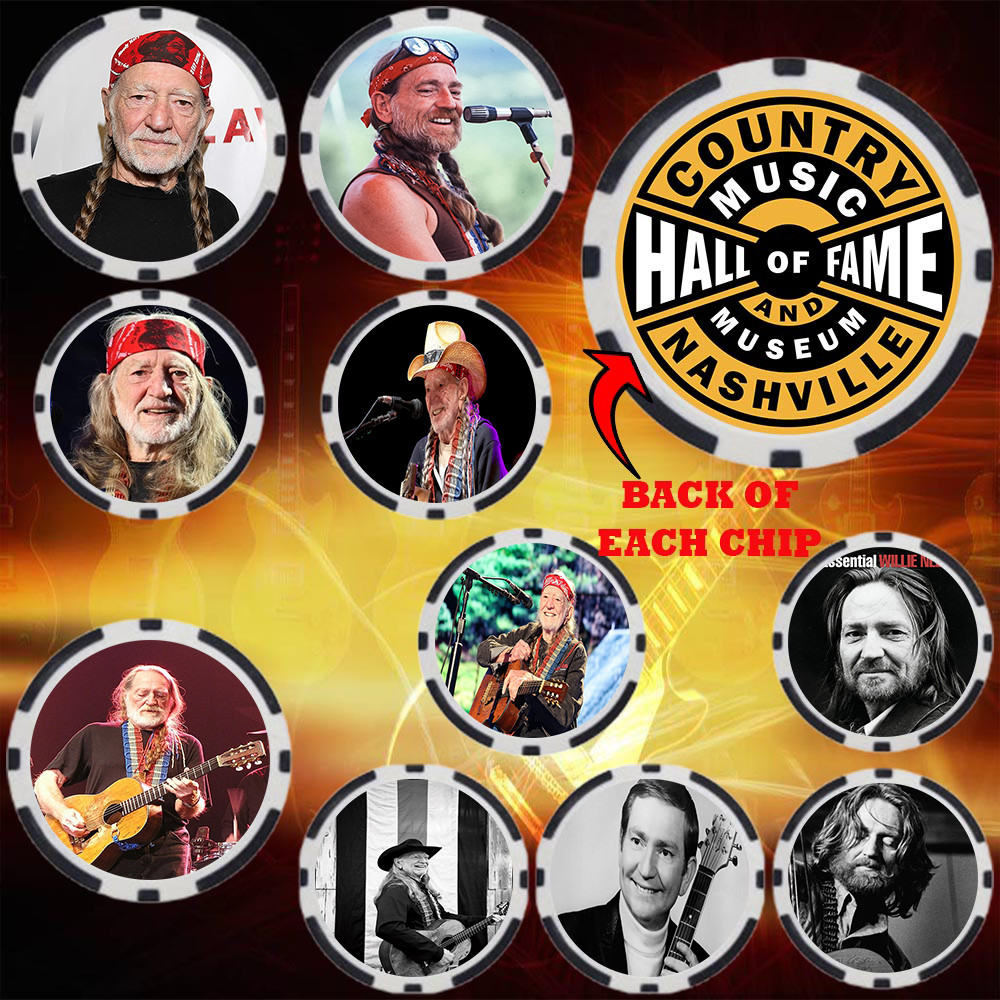 WILLIE NELSON – COUNTRY MUSIC HALL OF FAMER – COLLECTABLE COIN SET (10)