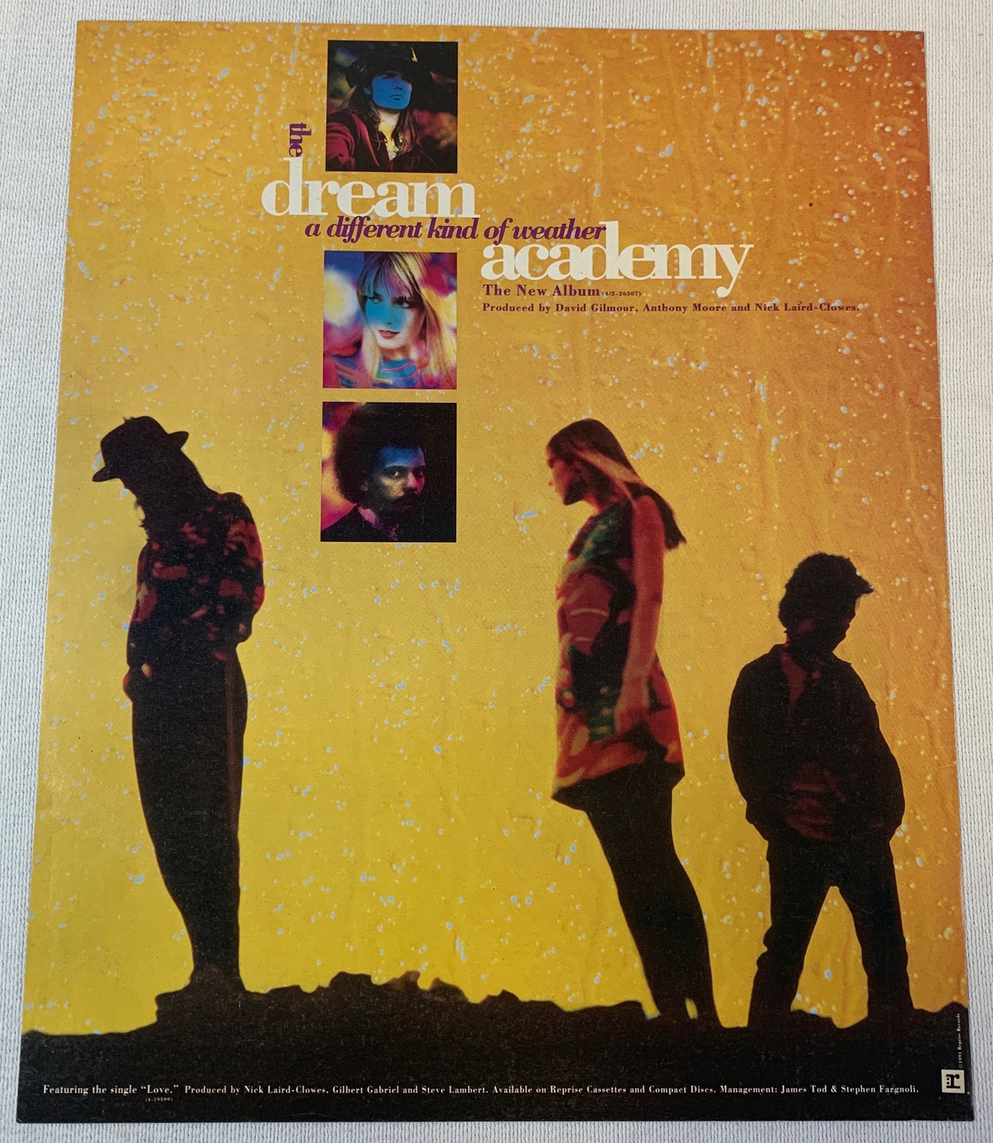 1991 music industry trade ad ~ DREAM ACADEMY ~ A Different Kind Of Weather