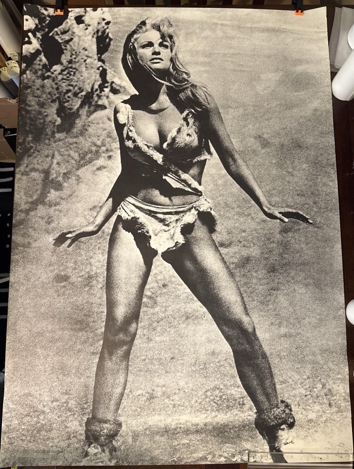 Original Raquel Welch One Million Years BC 29×41 Movie Promo Poster VTG NM