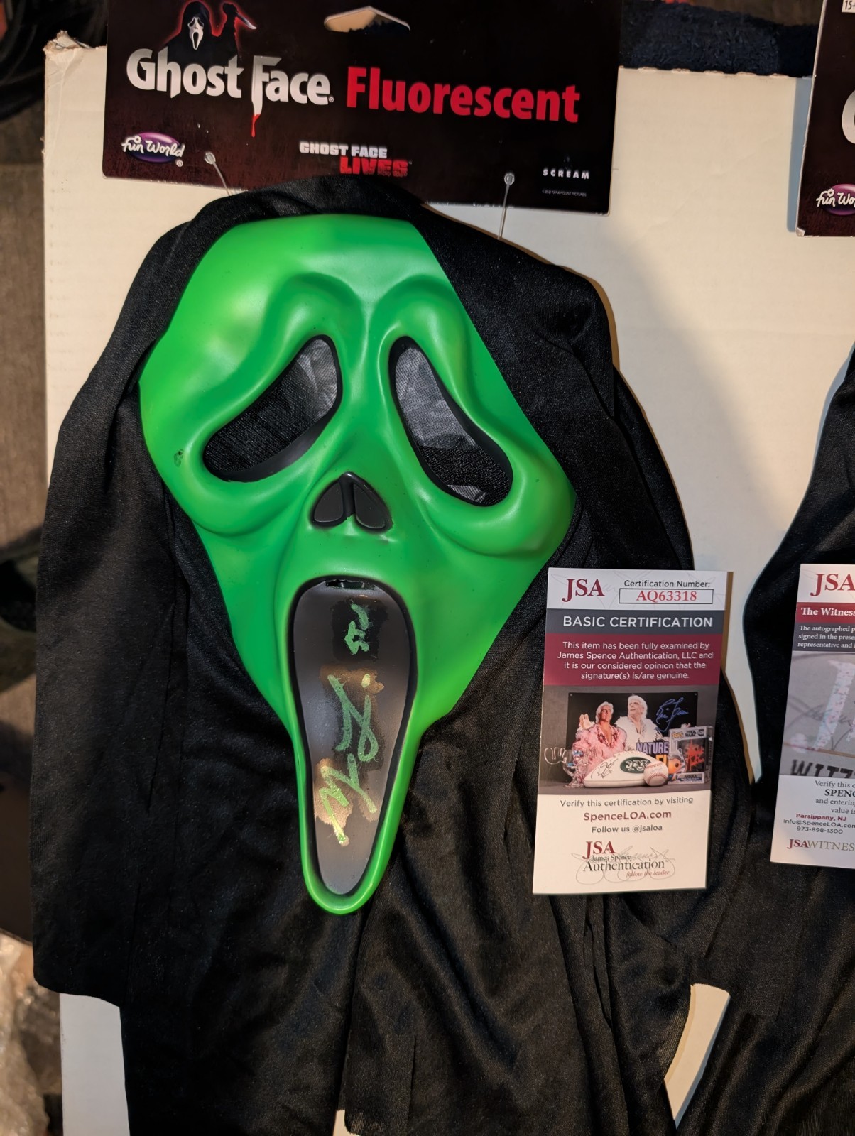 Original Ghost Face killers Scream Movie Masks Signed JSA Authenticated
