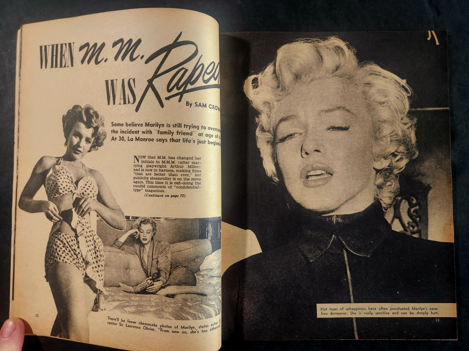 SIR! MAGAZINE VINTAGE OCT 1956 ICONIC MARILYN MONROE COVER RARE, FINE CONDITION