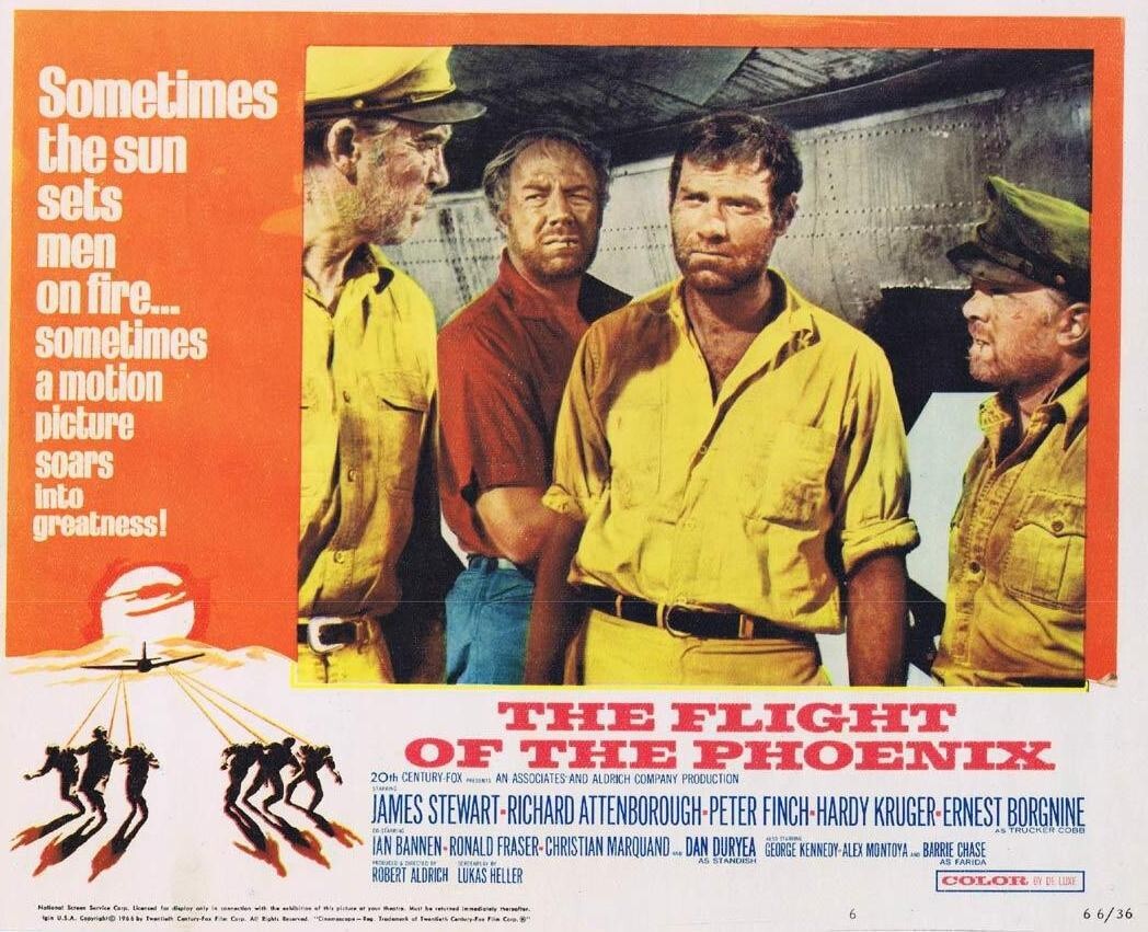The Flight Of The Phoenix Re-Print Lobby Card Photo w/ Free Top Loader