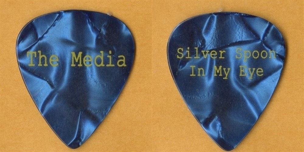 The Media Silver Spoon In My Eye vintage collectible Guitar Pick
