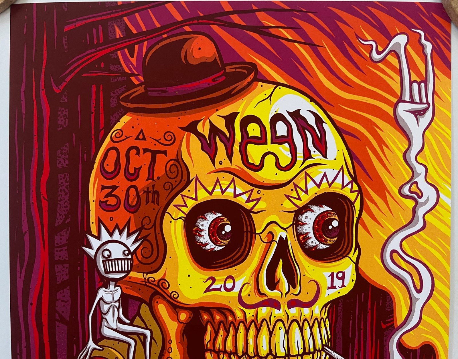 Ween poster 2019 Denver Hand-numbered #30/225, Jim Mazza 24″ x 12″