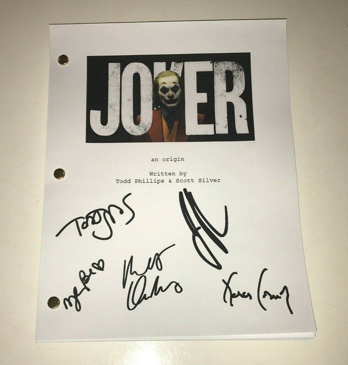 Joker Movie Signed Autographed Script Full Screenplay Full Script Reprint