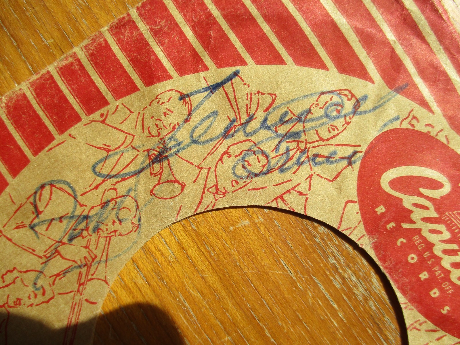 RARE Signed Merle Travis & Tennessee Ernie Ford Sixteen Tons 45 John Gilliland