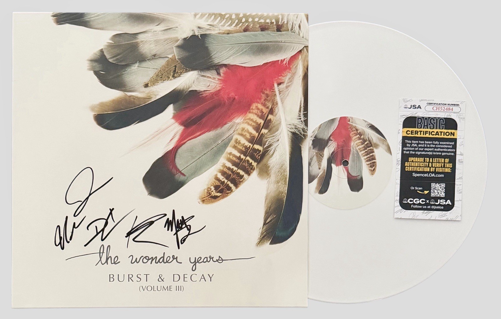 THE WONDER YEARS SIGNED BURST & DECAY VINYL RECORD DAN CAMPBELL + 4 w/JSA COA!