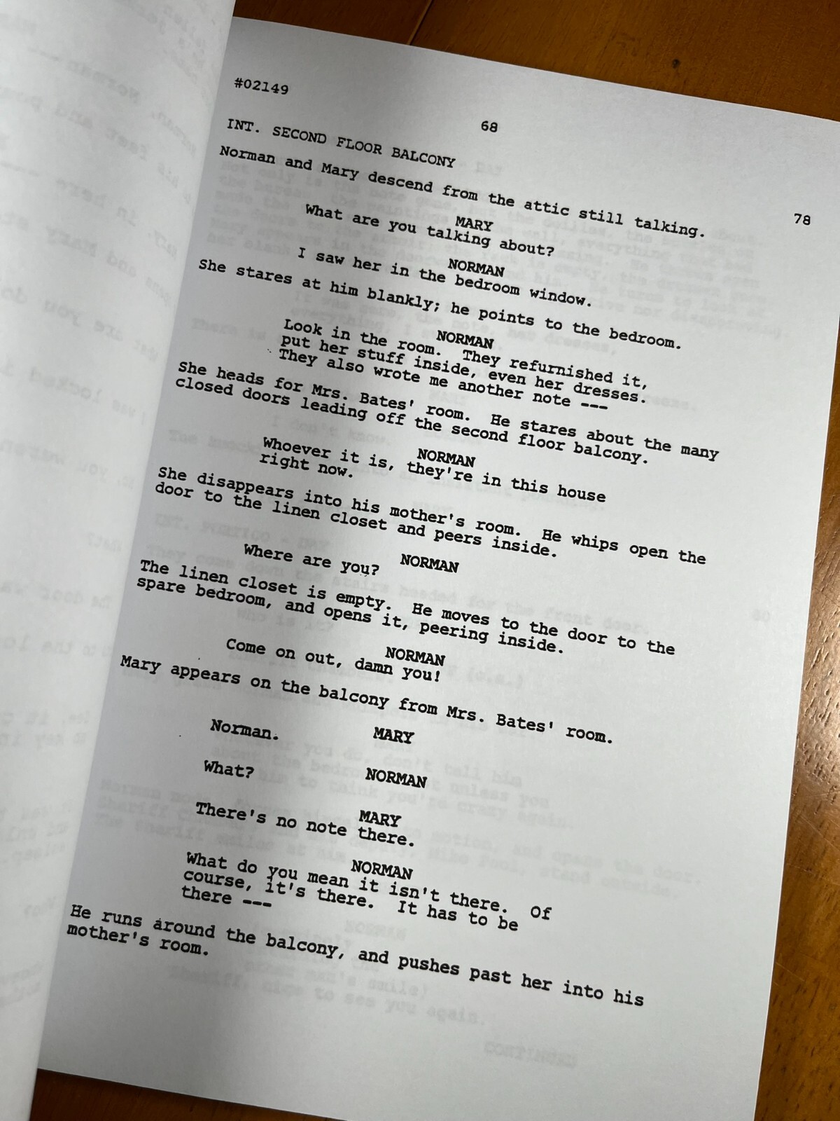 Psycho II Script Cast-Signed – Autograph Reprints – 143 Pages – Norman Bates