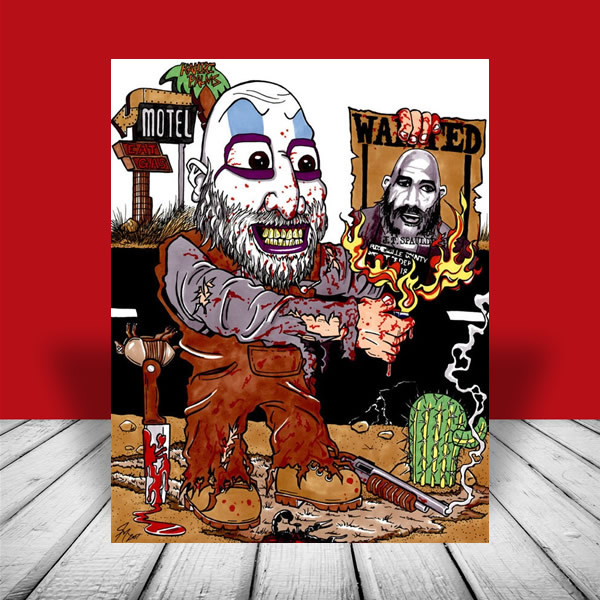 CAPTAIN SPAULDING The Devil’s Rejects MOVIE ART, poster, horror, artist signed