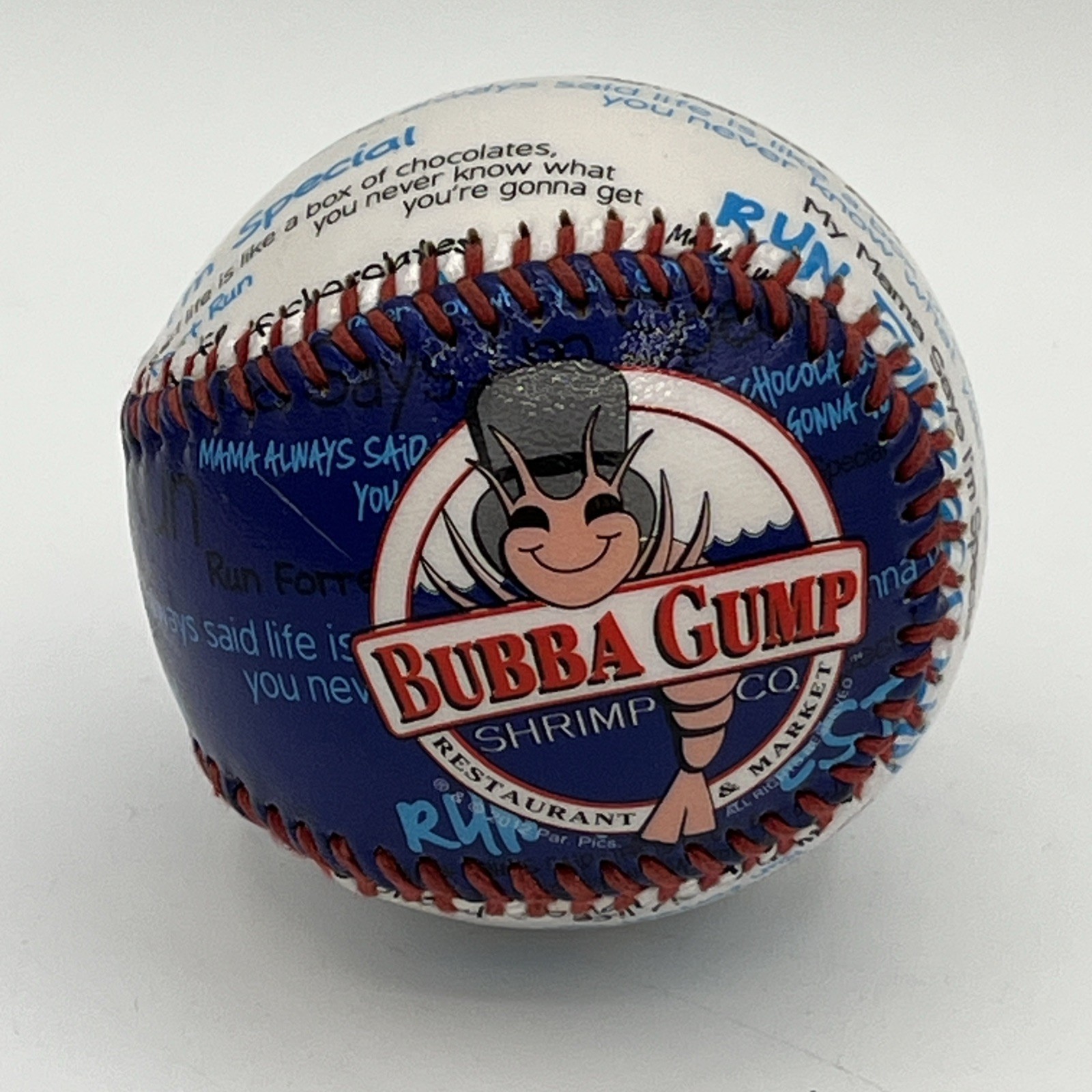 BUBBA GUMP SHRIMP CO. Logo Full-Gloss Souvenir Collectible Baseball Movie Quotes