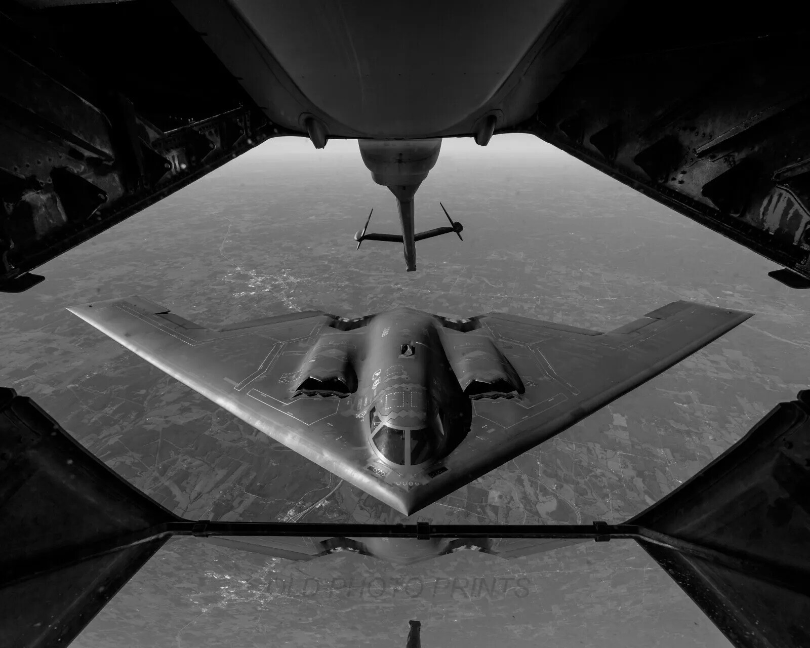 B-2 Spirit Stealth Strategic Bomber Aircraft Refuel Kc-10 8×10 PHOTO PRINT