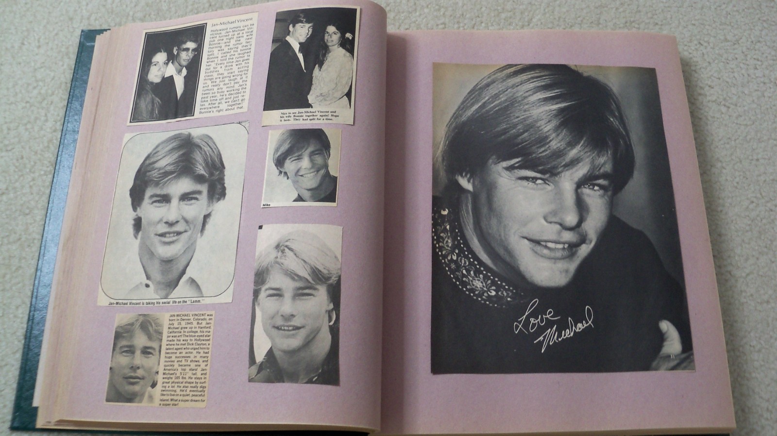 Jan Michael Vincent large scrapbook career in movies and TV Airwolf more