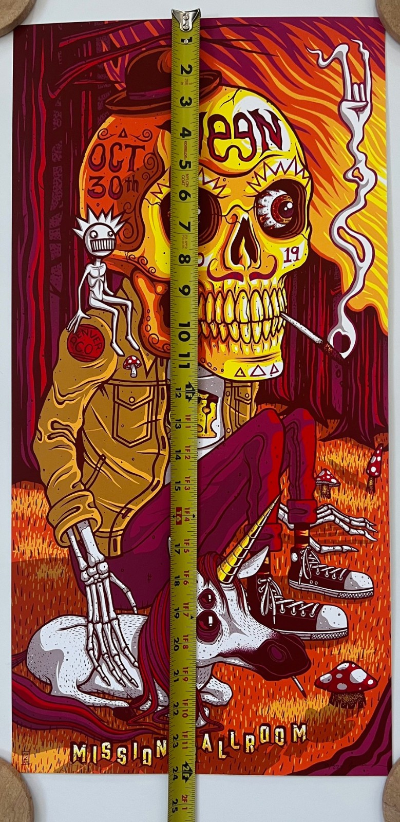 Ween poster 2019 Denver Hand-numbered #30/225, Jim Mazza 24″ x 12″