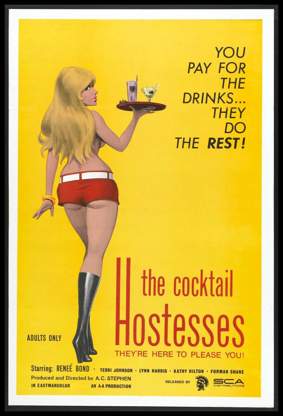 Cocktail Hostesses Sexy Movie Poster Canvas Print Fridge Magnet 6×8 Large