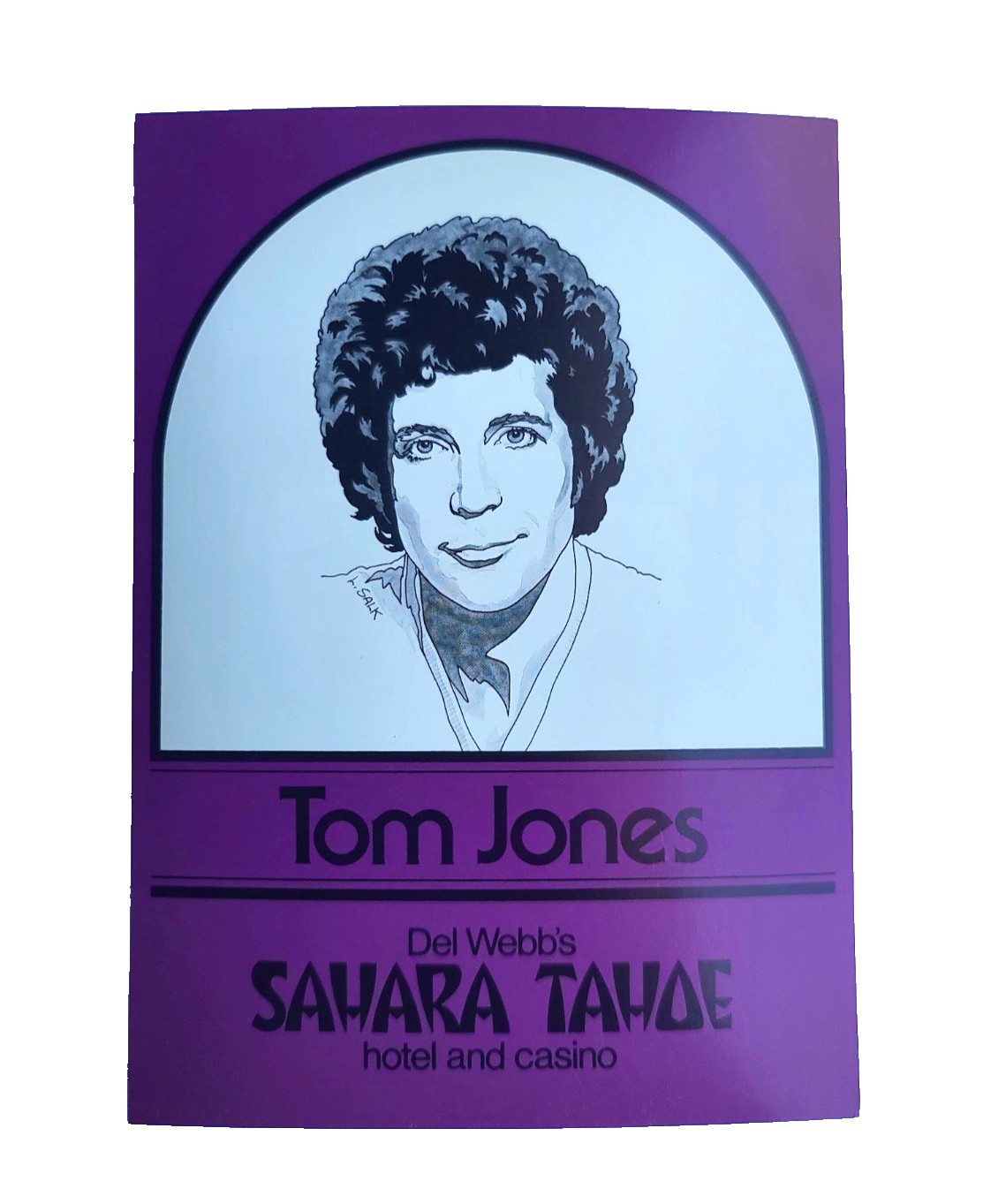 TOM JONES Vtg Postcard Sahara Tahoe Hotel & Casino c. 1970s R&B ROCK COUNTRY