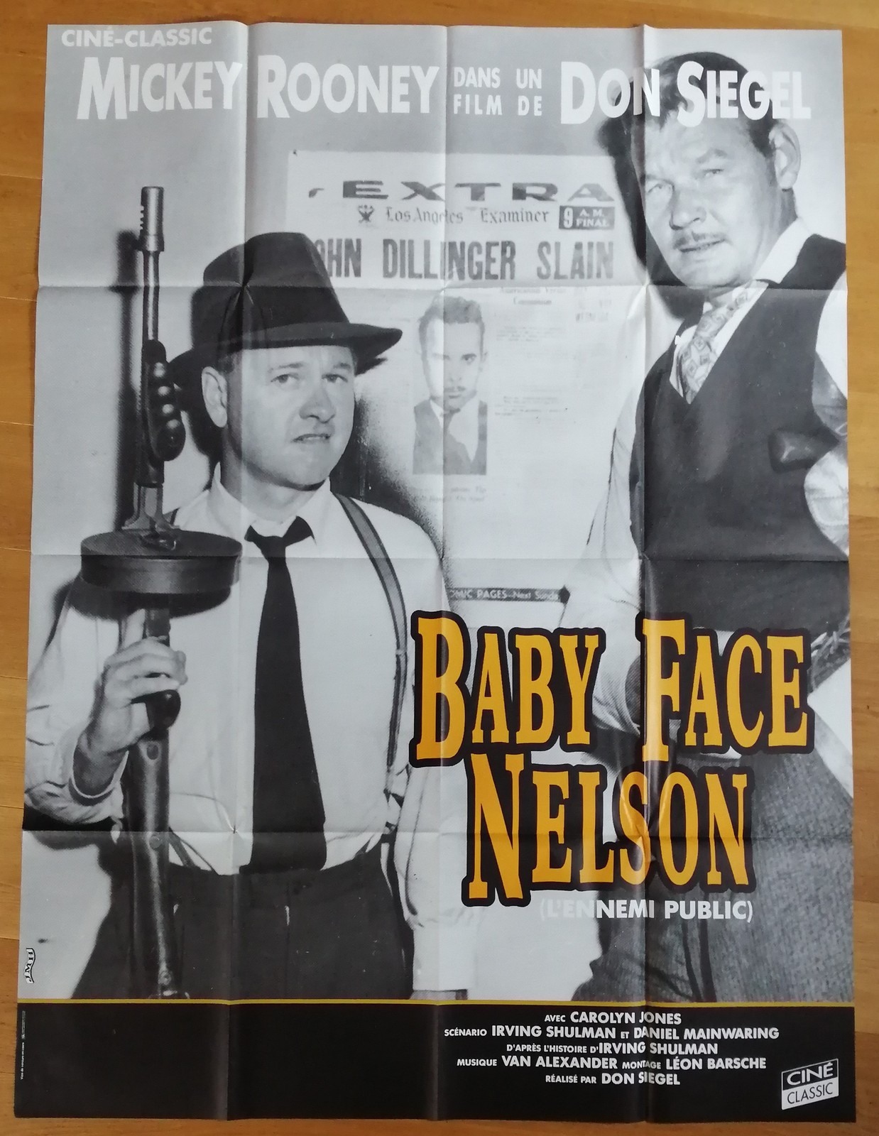 BABY FACE NELSON original LARGE french movie poster R80s mickey rooney