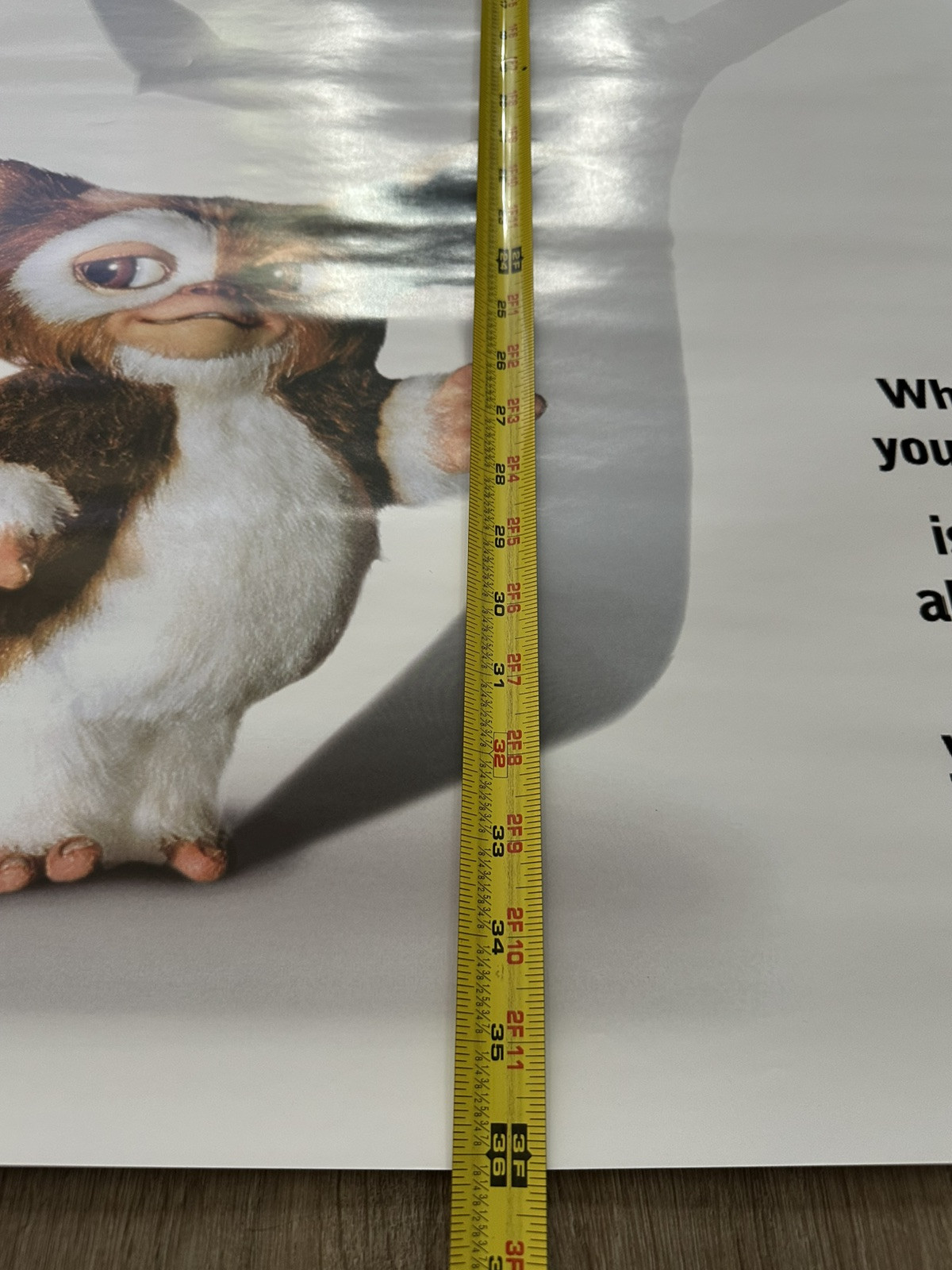 Vintage Gremlins Original GB Eye UK Movie Poster 36”x24”
