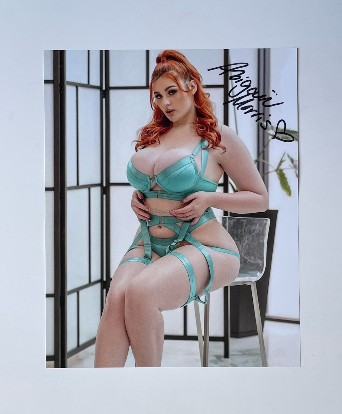Abigail Morris hand signed 8×10 photo Adult star
