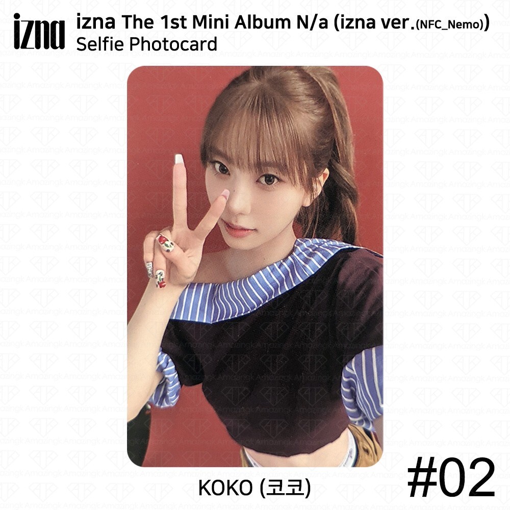 IZNA The 1st Mini Album N/a NFC_Nemo ver Official Selfie Photocard ID Card KPOP