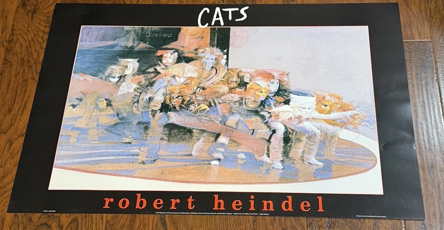 Rare Robert Heindel Cats The Musical Large Print Jellicle Ball Signed READ