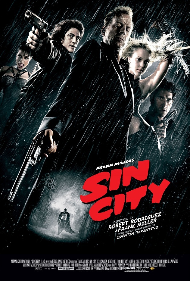 Sin City movie poster : 11 x 17 inches Bruce Willis poster, Jessica Alba poster