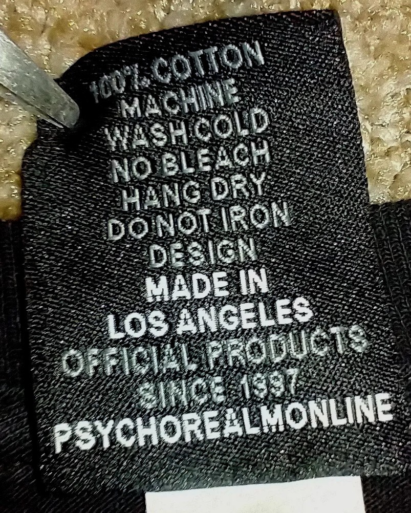 The Psycho Realm Sickside Los Angeles 3XL Signed By Sick Jacken 90s T-shirt Y2K