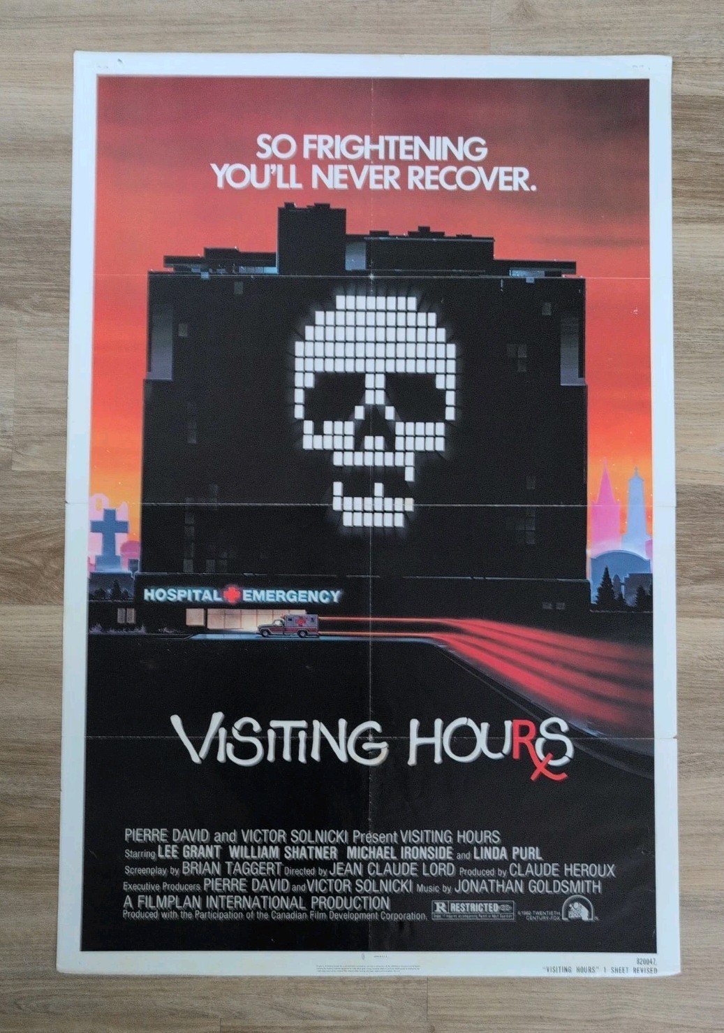 Visiting Hours (Michael Ironside) Original 27×41″ Movie Poster 80s #820047