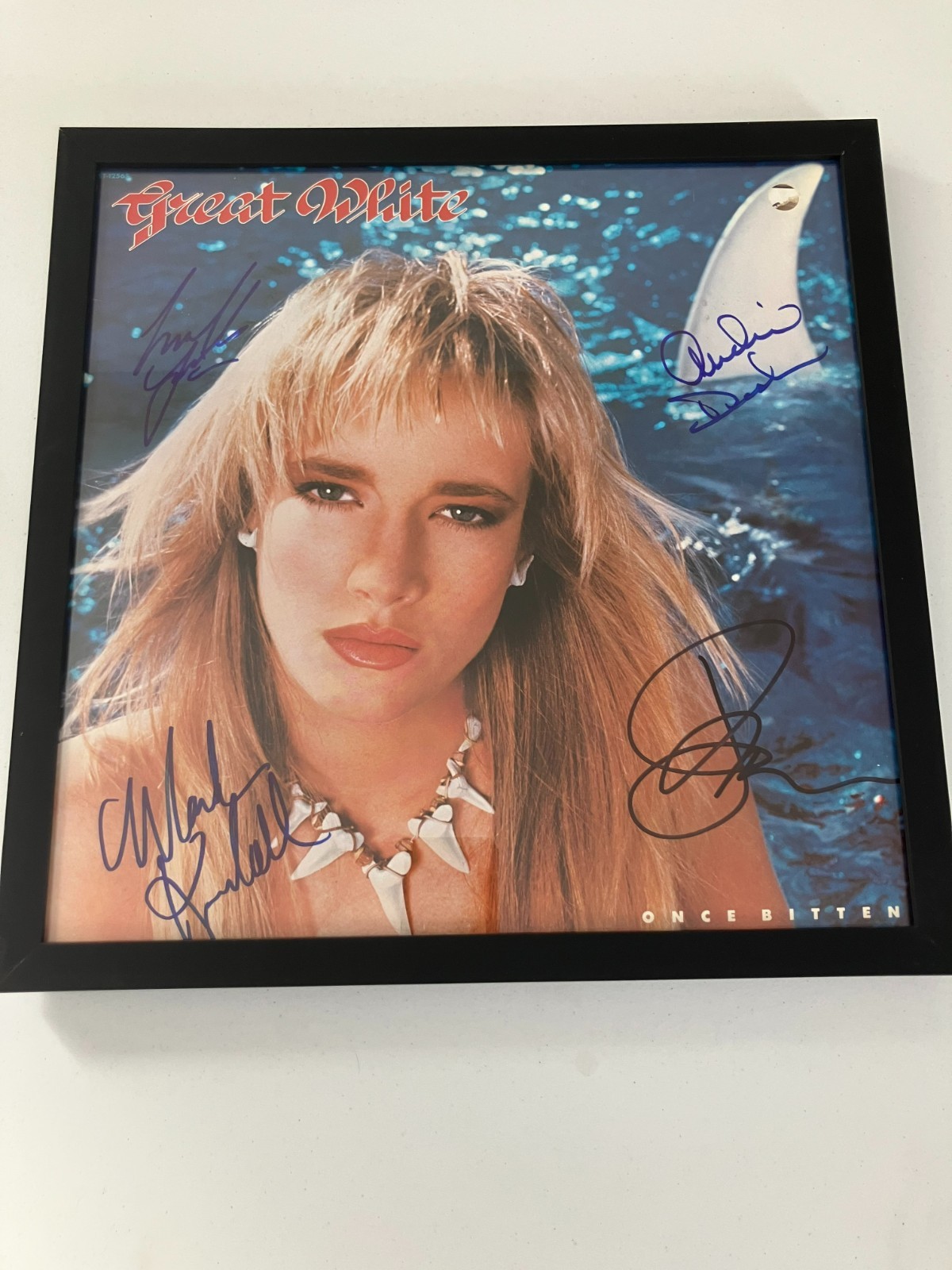 GREAT WHITE SIGNED/AUTOGRAPHED FRAMED ALBUM JACKET VINYL WITH COA