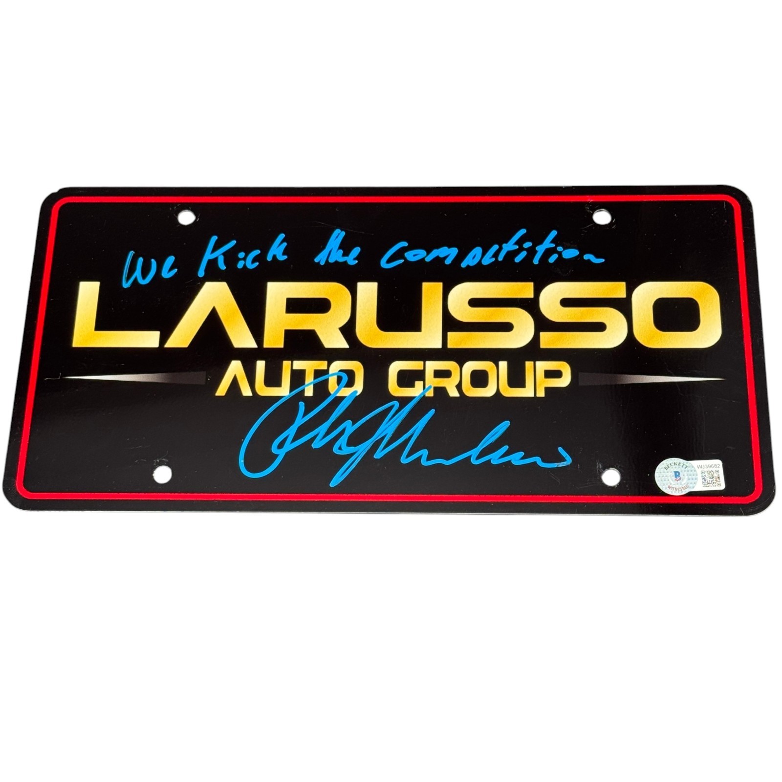 Ralph Macchio Signed Karate Kid Cobra Kai License Plate Beckett Witnessed!