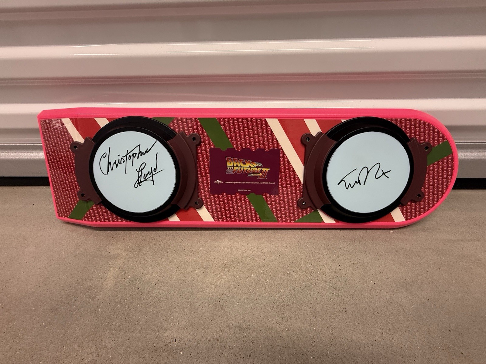 Michael J Fox Christopher Lloyd Signed Back to the Future Hoverboard JSA COA